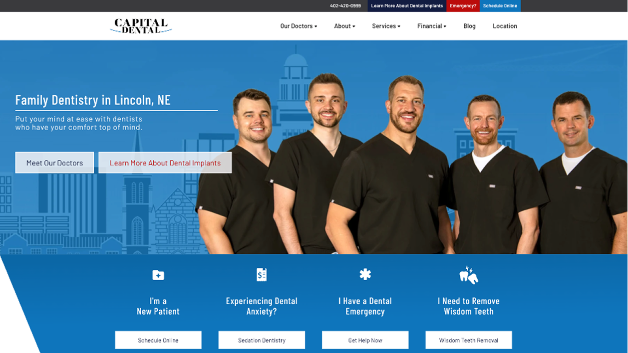 Capital Dental website
