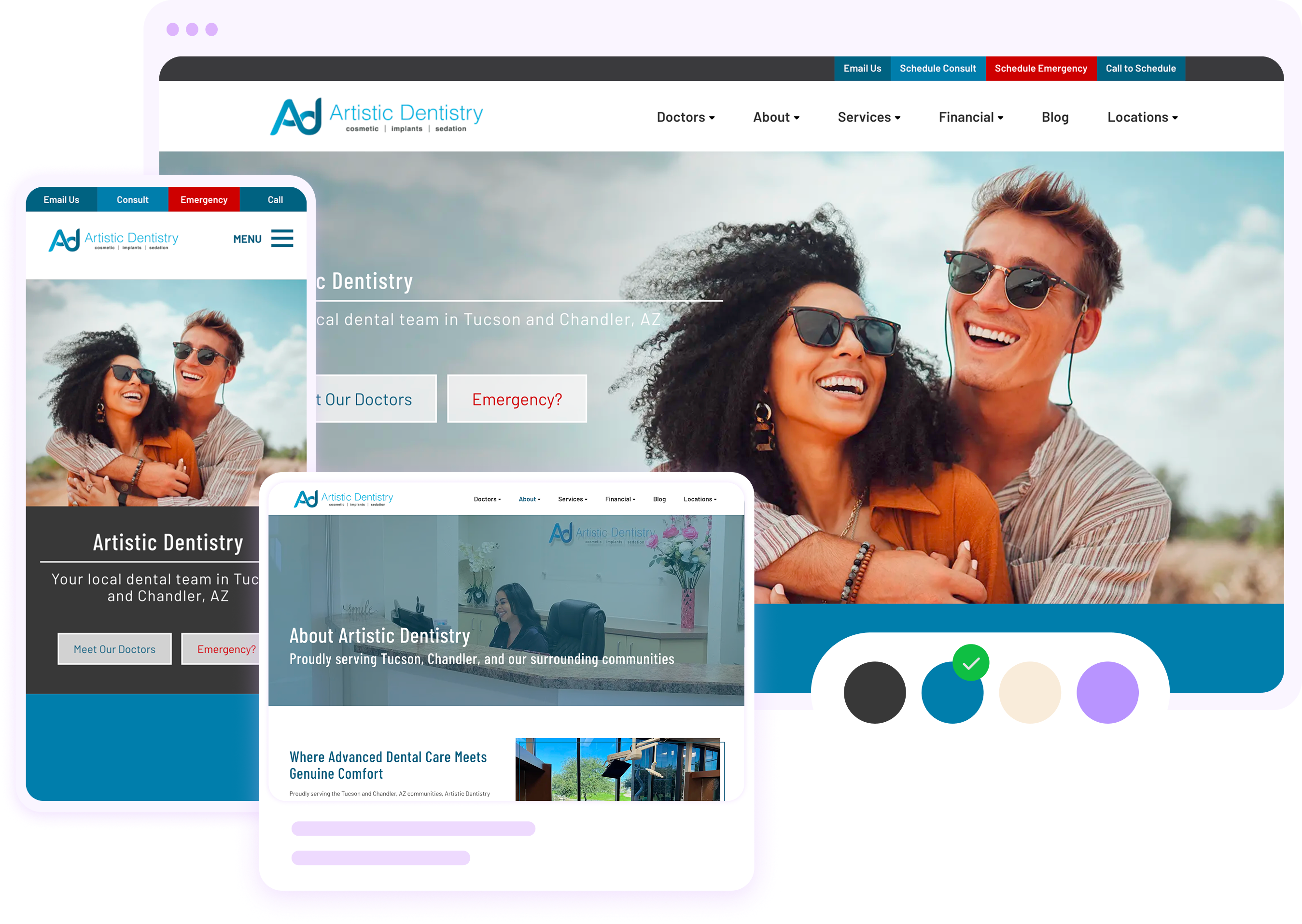 dental website mockup